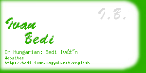 ivan bedi business card